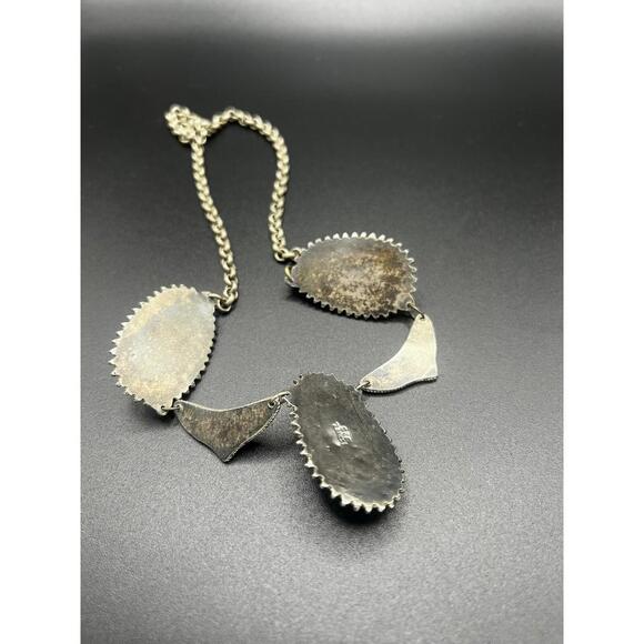 Sterling Silver Eilat Turquoise Stone Teardrop Necklace